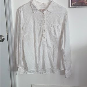 Cotten lace white long sleeve shirt
